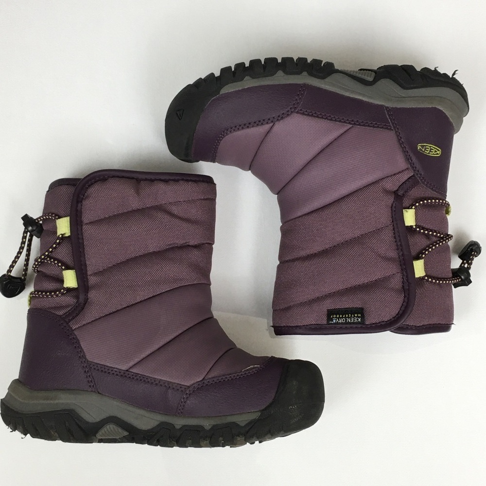 Keen Girls Purple Puffrider Keen-Dry Waterproof Insulated Winter Snow Boots Sz10 - Picture 11 of 12